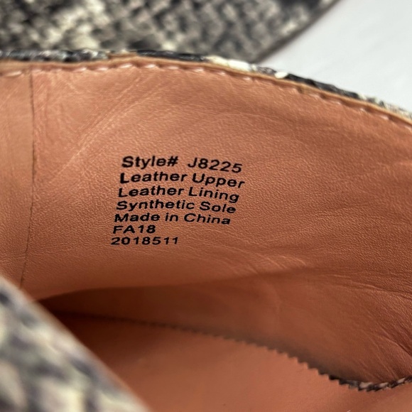 J. Crew Leather Snakeskin Block Heel Almond Toe Mules Shoes Sz. 8.5 Excellent - Picture 11 of 11